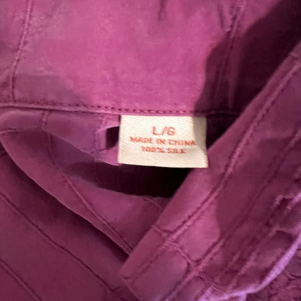 Tommy Bahama Shirt Mens Large Pink 100% Silk Button Up Camp Casual Lightweight - Picture 3 of 4